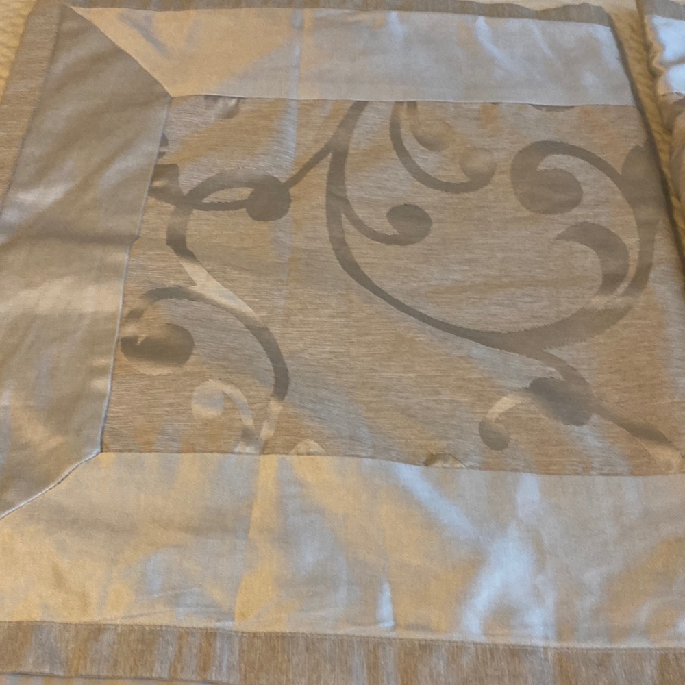 Pair Royal Heritage Home  gray satin pillow Shams  21” x 37””
